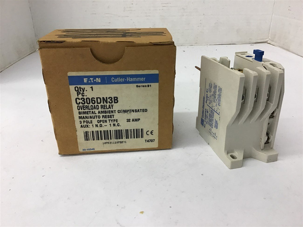 Eaton C306DN3B Overload Relay 3 Pole 32 Amp