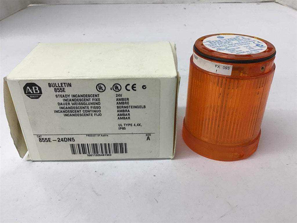 Allen-Bradley 855E-24DN5 steady Incandescent Amber 24 V