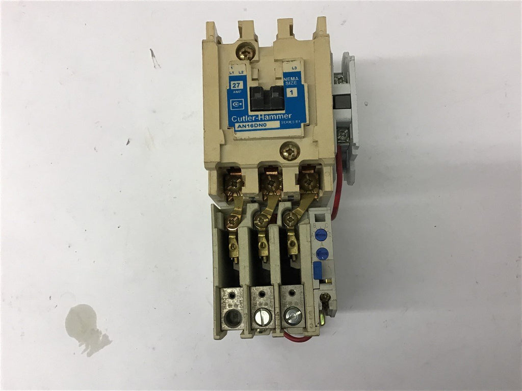 Cutler-Hammer AN16DNO Nema Size 1 27 Amp Starter 120 Volt Coil 460 Volts @ 10 HP