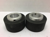 Conveyor rollers 1 1/4" Bore 3" OD 2" Long Lot of 2