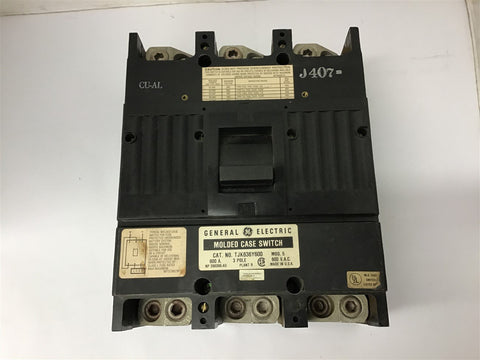 General Electric TJK636Y600 Molded Case Circuit Breaker 600 Amp 600 Volts 3 Pole