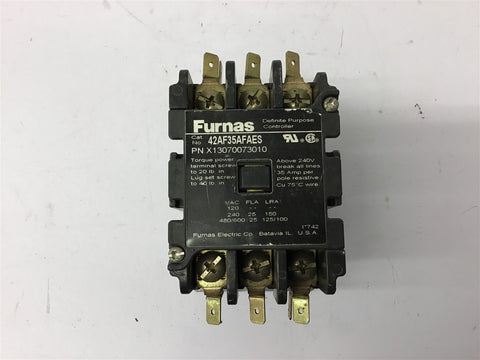 Furnas 42AF35AFAES Contactor 480 Volts 25 amps