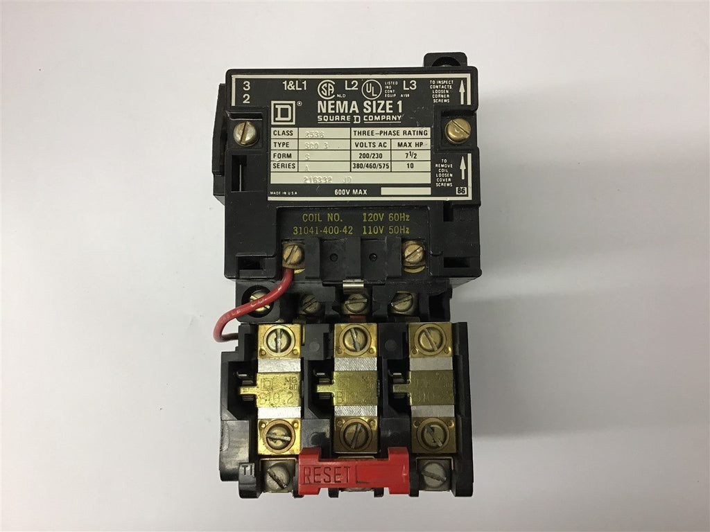 Starter 8536 Type SC0 3 Form Series A 600V max