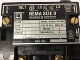 Square D Nema size 0 8536 SBO2 Starter 460 volt @ 5HP 120 volt coil