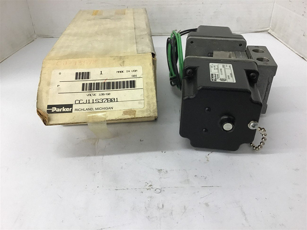 Parker CCJ11S37B01 Solenoid Valve 120 Volt 150 Psi 13.8 WAtts VALVE