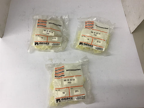 Amerace Buchanan 730 End Section 600 Volts End Section Lot Of 75