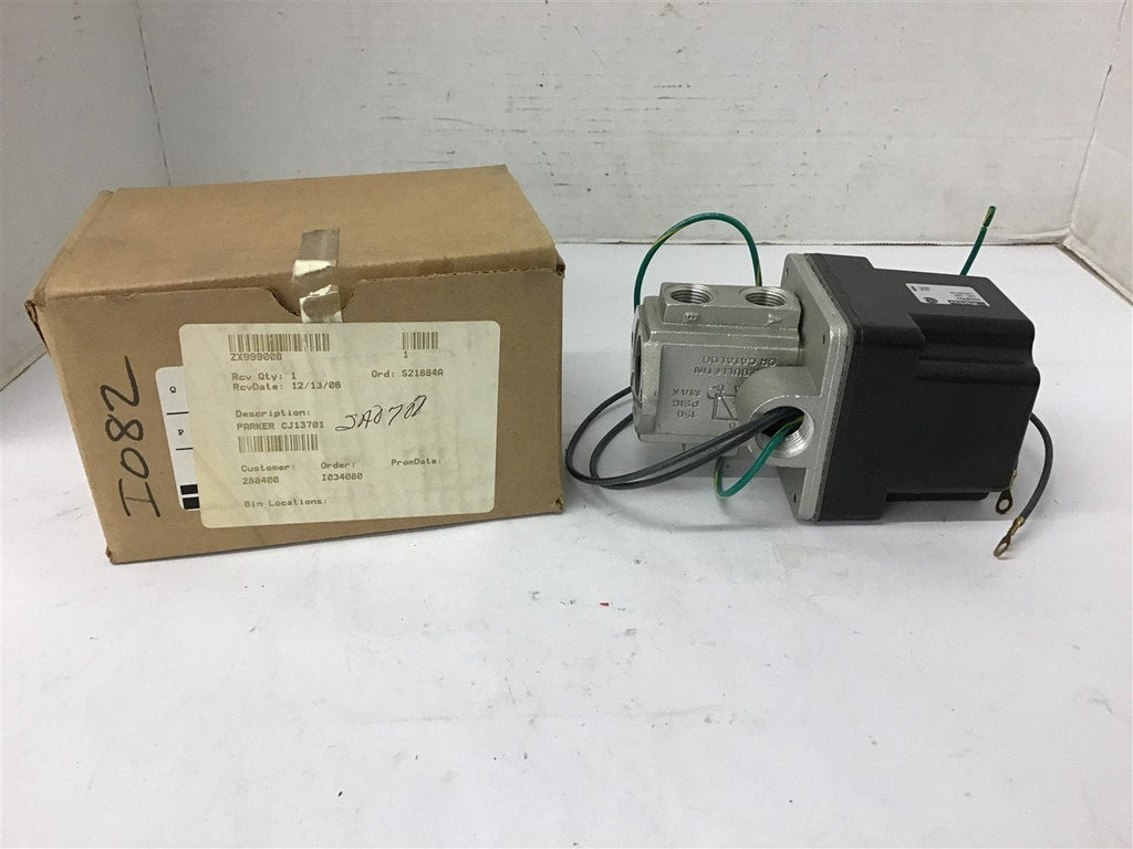 Parker CJ13701 solenoid Valve 120 volt coil 150 PSI