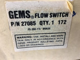 Gems 27085 FS-200 1 1/2" Brass Flow Switch