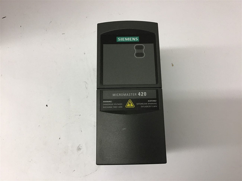 Siemens 6SE6420-2UC12-5AA0 Micromaster 421 0.25 KW Drive 200-240 Volts 3 Phase
