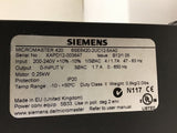 Siemens 6SE6420-2UC12-5AA0 Micromaster 421 0.25 KW Drive 200-240 Volts 3 Phase