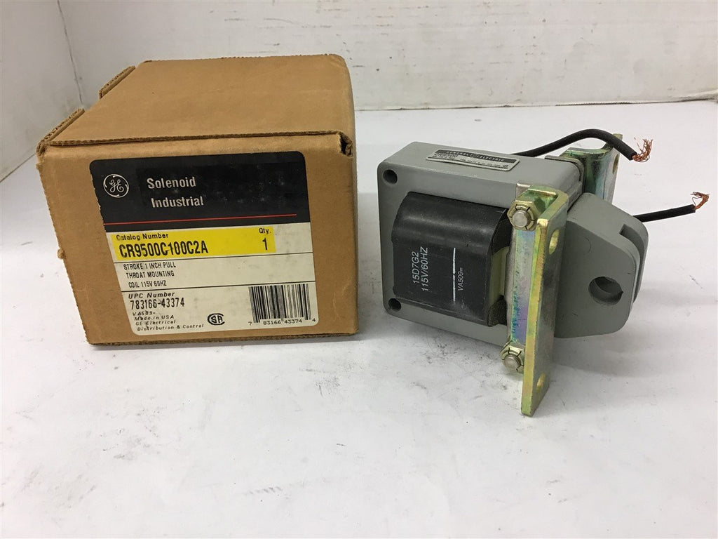 General Electric CR9500C100C2A Solenoid 115 volts Throat Mounting