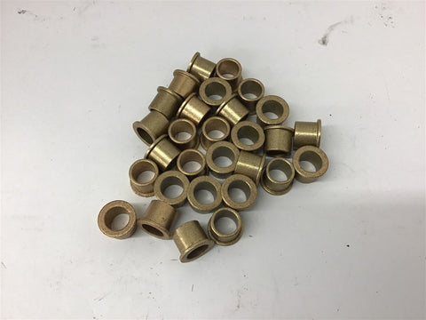 Brass Bushing 1/2" Long x 9/16" OD 7/16 ID x 11/16" Flange Lot Of 28