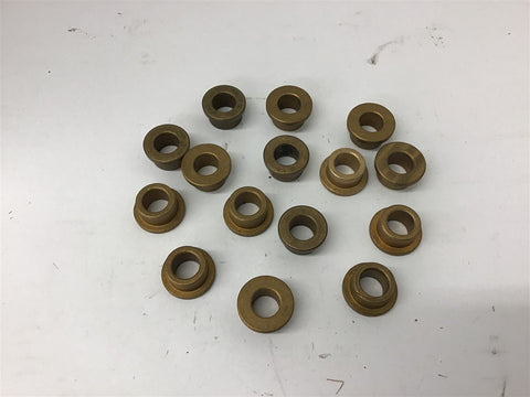 Brass Bushing 1/2" Long x 3/4" OD x 1/2" ID x 1" Flange Lot Of 15