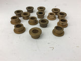 Brass Bushing 1/2" Long x 3/4" OD x 1/2" ID x 1" Flange Lot Of 15