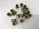 Brass Bushing 1" Long x 5/8" OD x 1/2" ID x 7/8" OD Flange Lot Of 17