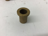 Brass Bushing 1" Long x 5/8" OD x 1/2" ID x 7/8" OD Flange Lot Of 17