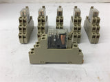 Omron G2R-2-SND 24 Vdc Coil 5 Amp 250 Vac Relay W/ Base Lot Of 6