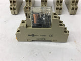Omron G2R-2-SND 24 Vdc Coil 5 Amp 250 Vac Relay W/ Base Lot Of 6