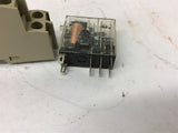 Omron G2R-2-SND 24 Vdc Coil 5 Amp 250 Vac Relay W/ Base Lot Of 6