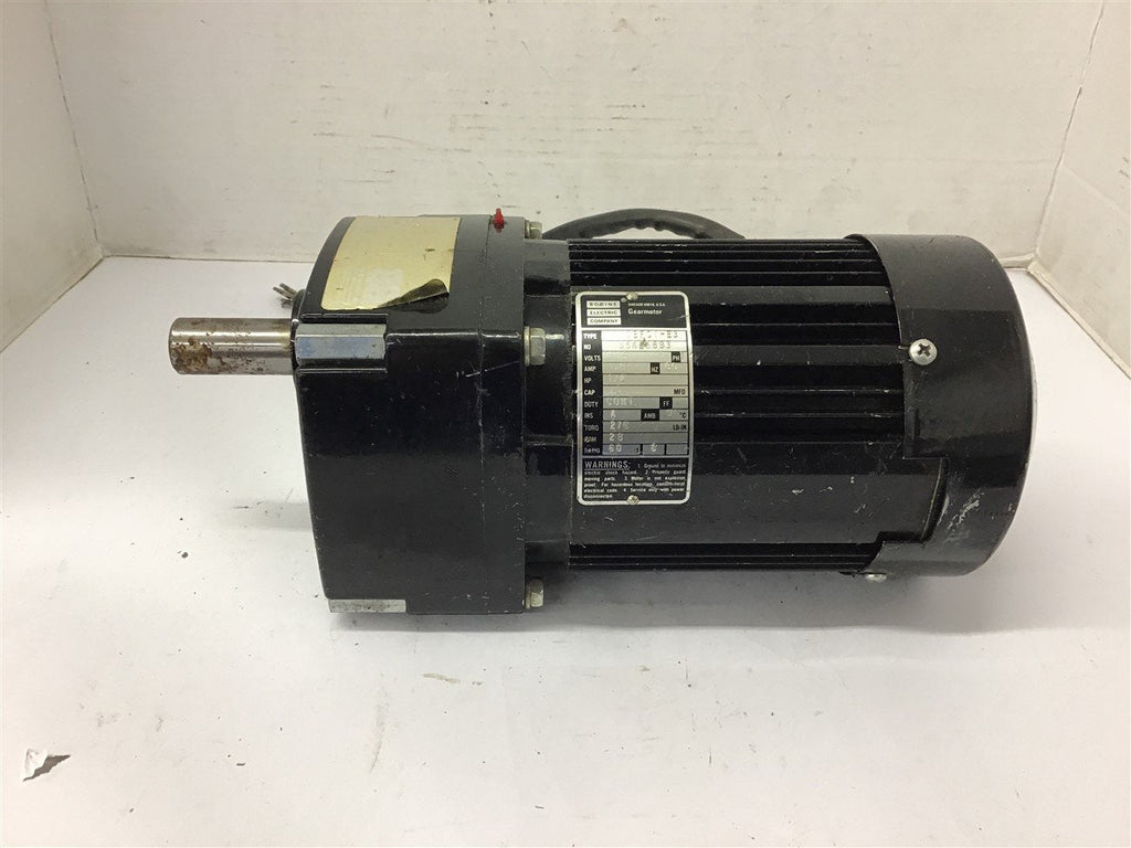 Bodine 42R5BFCI-E3 1/6 HP AC Motor 115 Volts Single Phase 60:1 Ratio