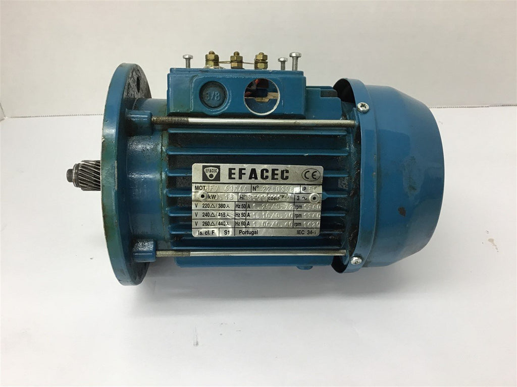 EFACEC Motor RF7 63M44 .18kW 1360Rpm 220/380V 63 frame