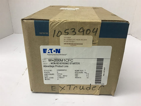 Eaton W+200M1CFC Non Reversing Starter Nema Size 1 460 V @ 10 Hp 120 V Coil