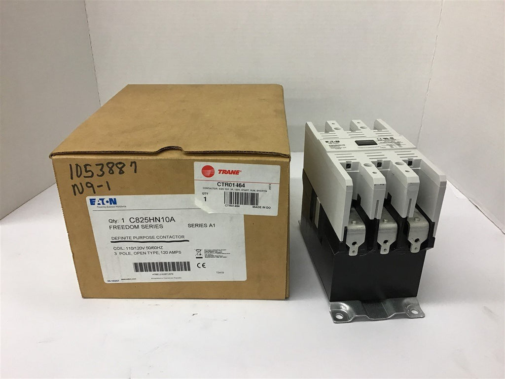 Eaton C825HN10A Definite Purpose Contactor 120 amp 3 Pole 110/120 V Coil