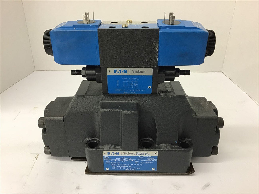 Vickers DG5V-8-h-6C-2-M-U-H-10 Directional Control Valve w/ Flow Valve