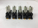 Omron EY2N-D2 24 VDC 8 Spade Relay with Base Lot Of 4