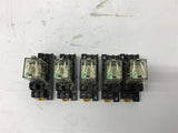 Omron EY2N-D2 24 VDC 8 Spade Relay with Base Lot Of 4