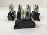 Omron EY2N-D2 24 VDC 8 Spade Relay with Base Lot Of 4