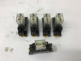 Omron EY2N-D2 24 VDC 8 Spade Relay with Base Lot Of 4