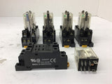 Omron EY2N-D2 24 VDC 8 Spade Relay with Base Lot Of 4