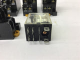 Omron EY2N-D2 24 VDC 8 Spade Relay with Base Lot Of 4