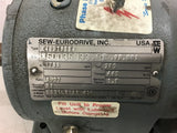 Sew-Eurodrive DFT90S4 1 1/2 HP AC Gear Motor 230/460 Volts 1700 Rpm 8.37:1 Ratio