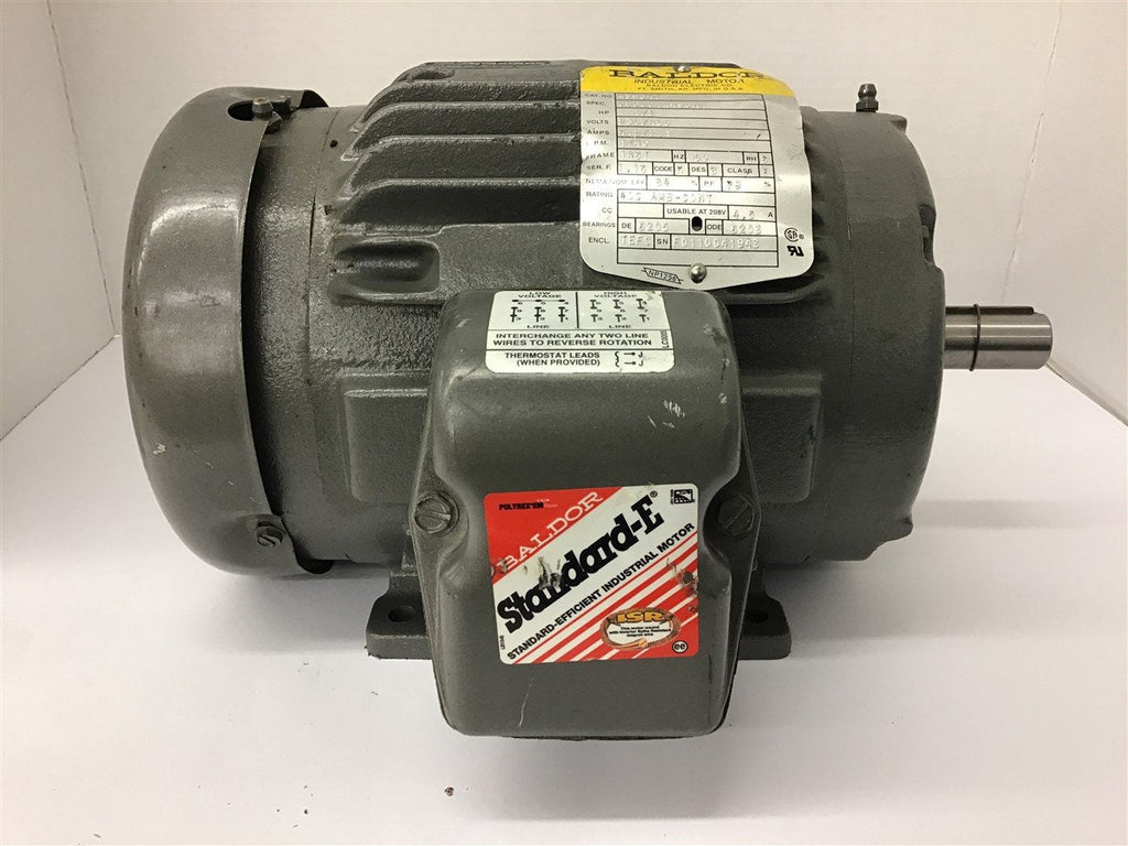 Baldor M3584T 1 1/2 HP AC Motor 230/460 volts 1800 Rpm 4P 145T Frame