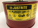 Justrite Plunger Can 2 QT Cap