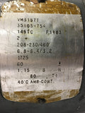 Baldor VM3157T 2 hp AC Motor 208-230/460 volts 1800 Rpm 4P 145TC Frame