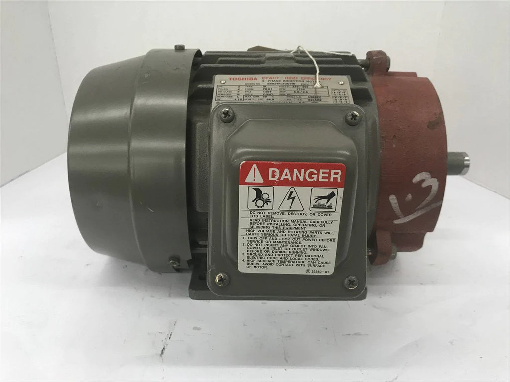 Toshiba B0024FLF2UYW 2 HP AC Motor 230/460 volts 1800 Rpm 4P 145T Frame