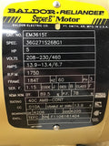 Baldor EM3615T 5 HP AC Motor 208-230/460 volts 1800 Rpm 4P 184T Frame