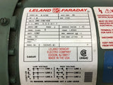 Leland Faraday M-678E 1 HP AC Motor 208-230/460 Volts 1800 Rpm 56H Frame