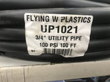 Flying W Plastics UP1021 3/4" Utility Pipe 100 PSI 100 FT