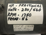 Fractional Hp AC Motor 230/460 Volts 1750 Rpm 56 Frame