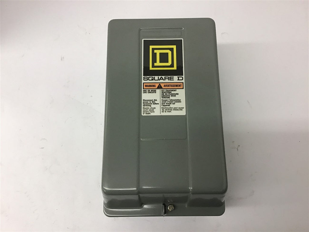 Square D Nema Size 8502 SCG1 Enclosed Starter 230 Volts @ 3 HP 24 V Coil