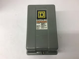 Square D Nema Size 8502 SCG1 Enclosed Starter 230 Volts @ 3 HP 24 V Coil
