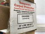 Temporary Carpet Shields Protection Self-Adhering Film CS24200L 24"x200'400SqFt