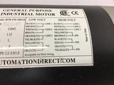 MTR-P50-3BD18 1/2 HP AC Moto 208-230/460 Volts 1800 Rpm 4P 56C Frame