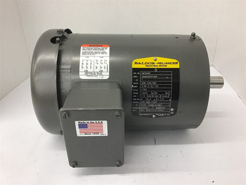 Baldor VM3546T 1 HP AC Motor 208-230/460 volts 1800 Rpm 4P 143TC Frame