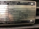 Toshiba 7 1/2 HP AC Brake Motor 460 Volts 1800 Rpm 4P w/ ESB-I65L Brake