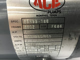 Ace 35N99-186 3 HP AC Motor 208-230/460 Volts 3600 Rpm 2P 66CZ Frame